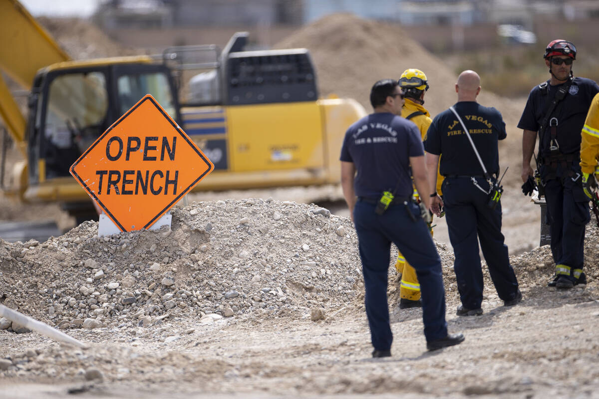 Las Vegas police and firefighters from various agencies respond to an apparent workplace fatali ...