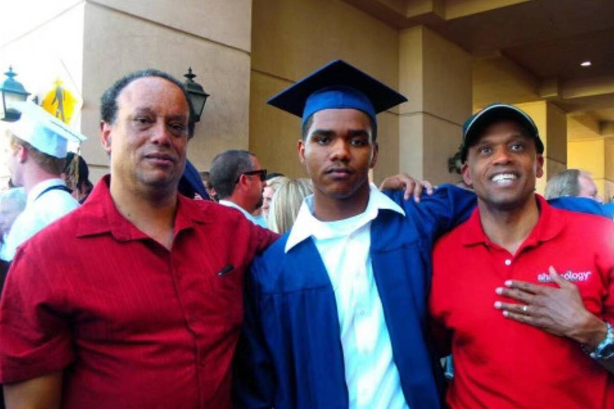 Elwood Hensey, left, with his son David Hensey, center, and Elwood's brother David Hensey, righ ...