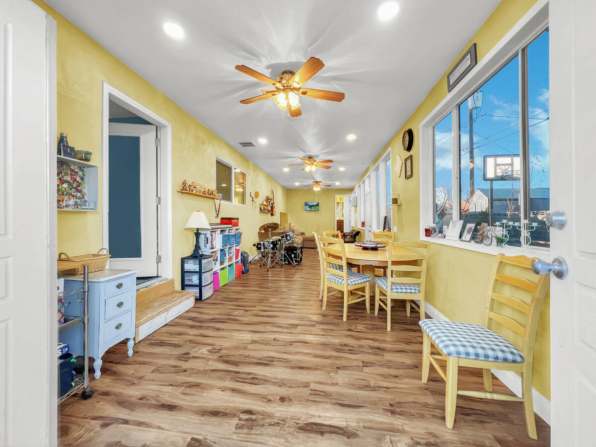 A bright sunroom inside a home at 1116 Webb Ave., North Las Vegas, Nevada. It's a home for sale ...