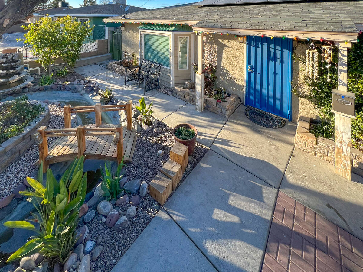 A charming front yard at a home at 1116 Webb Ave., North Las Vegas, Nevada. It's a home for sal ...