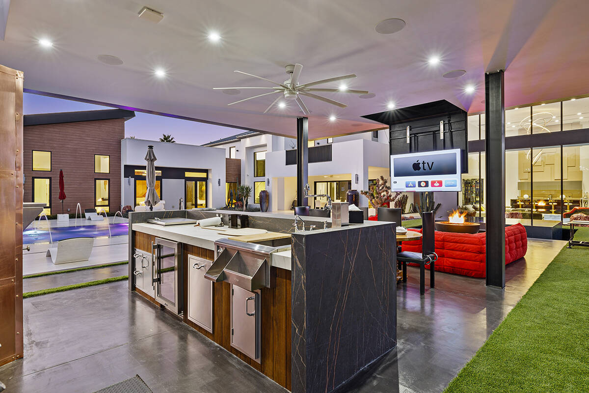 The outdoor kitchen and entertainment area. (Napoli Group)