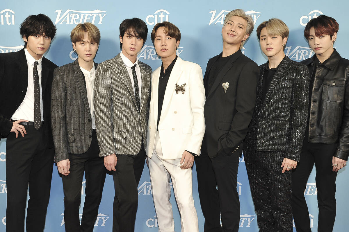 K-pop band BTS attends a Variety event in West Hollywood, California on December 7, 2019. The g ...