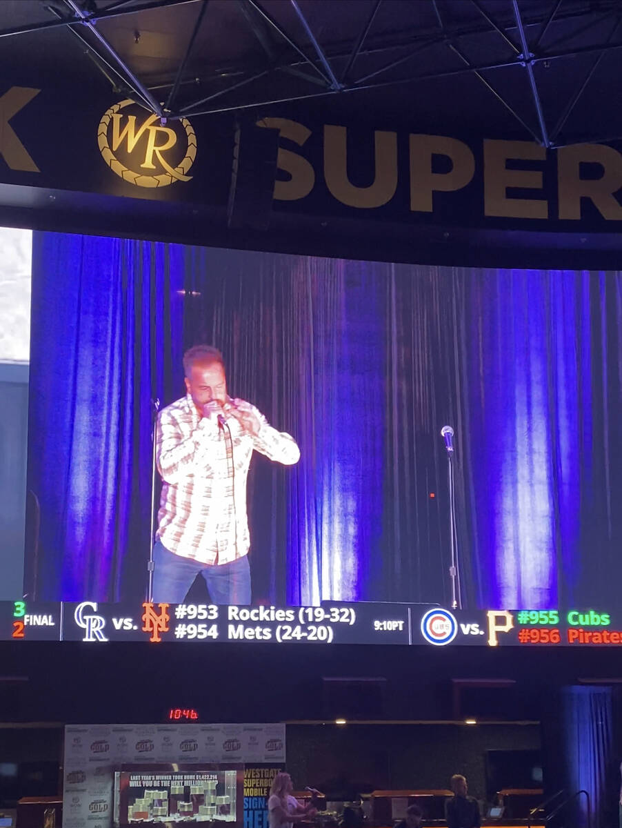 Tony Award winner Alfie Boe sings "We Are The Champions" at Westgate SuperBook's Super Karaoke ...