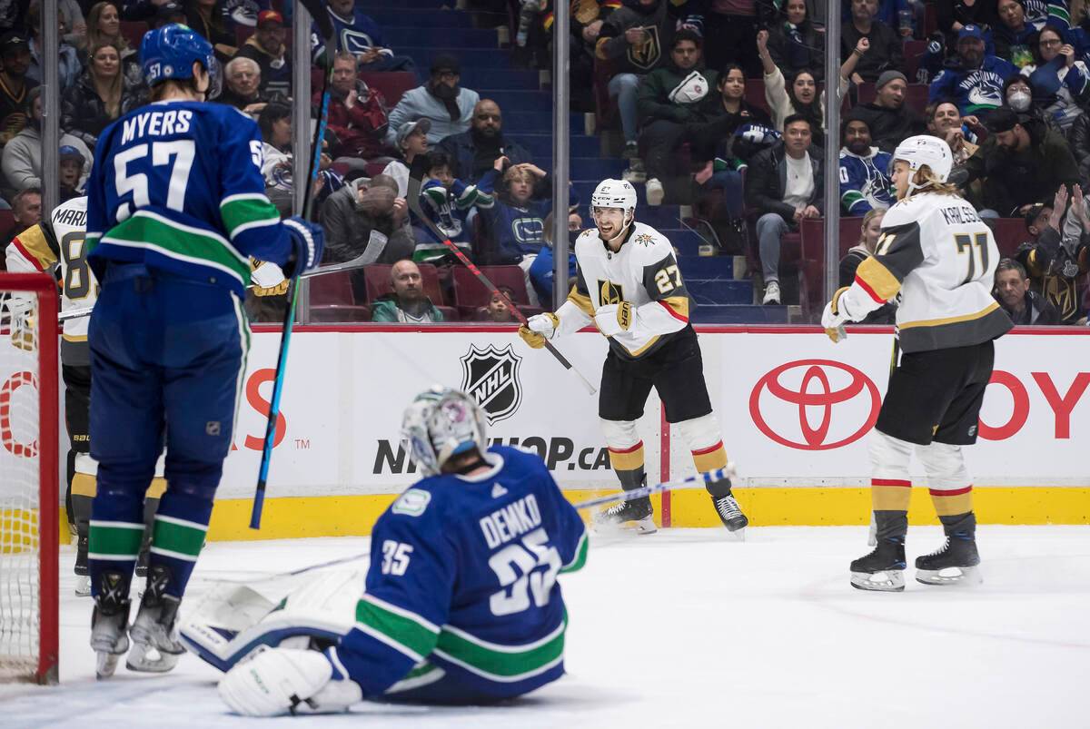 Golden Knights win 5th straight with OT victory over Canucks | Golden ...