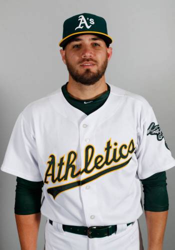 This is a 2019 photo of Norge Ruiz of the Oakland Athletics baseball team. This image reflects ...