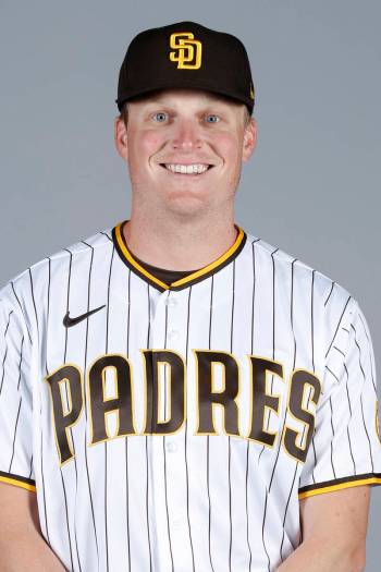 This is a 2021 photo of Parker Markel of the San Diego Padres baseball team. This image reflect ...