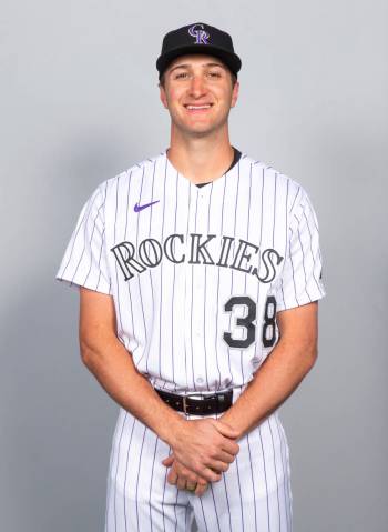 This is a 2021 photo of Ryan Castellani of the Colorado Rockies baseball team. This image refle ...