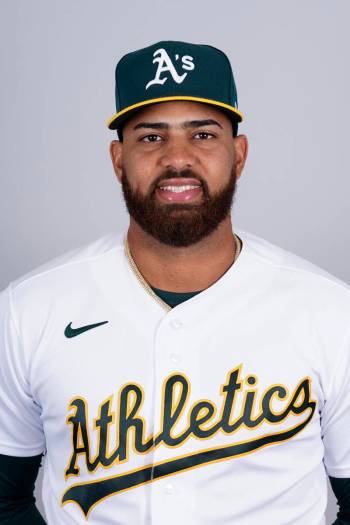 This is a 2022 photo of Dermis Garcia of the Oakland Athletics baseball team. This image reflec ...