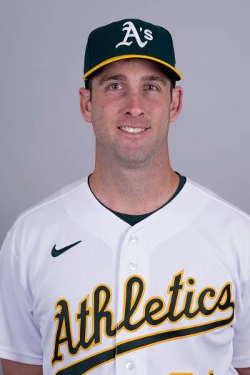 This is a 2022 photo of Adam Kolarek of the Oakland Athletics baseball team. This image reflect ...