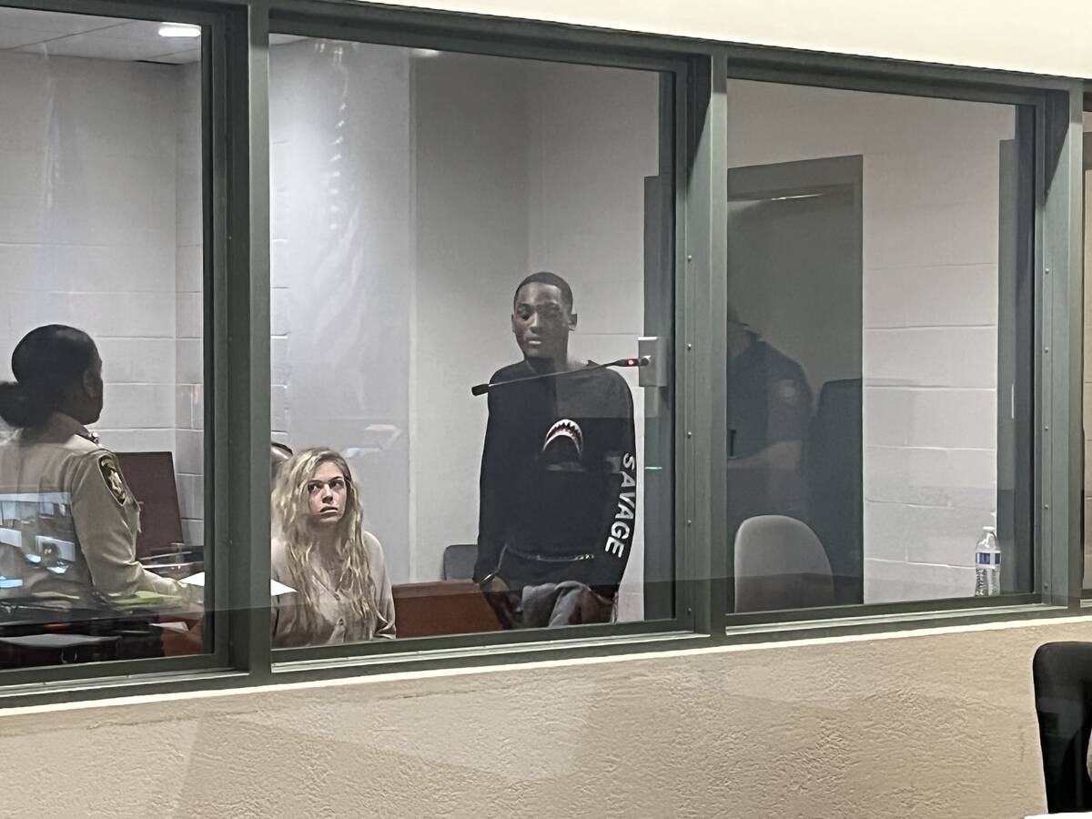 Kamari Oliver, 18, appeared in court on Tuesday, March 29, 2022, in front of Las Vegas Justice ...