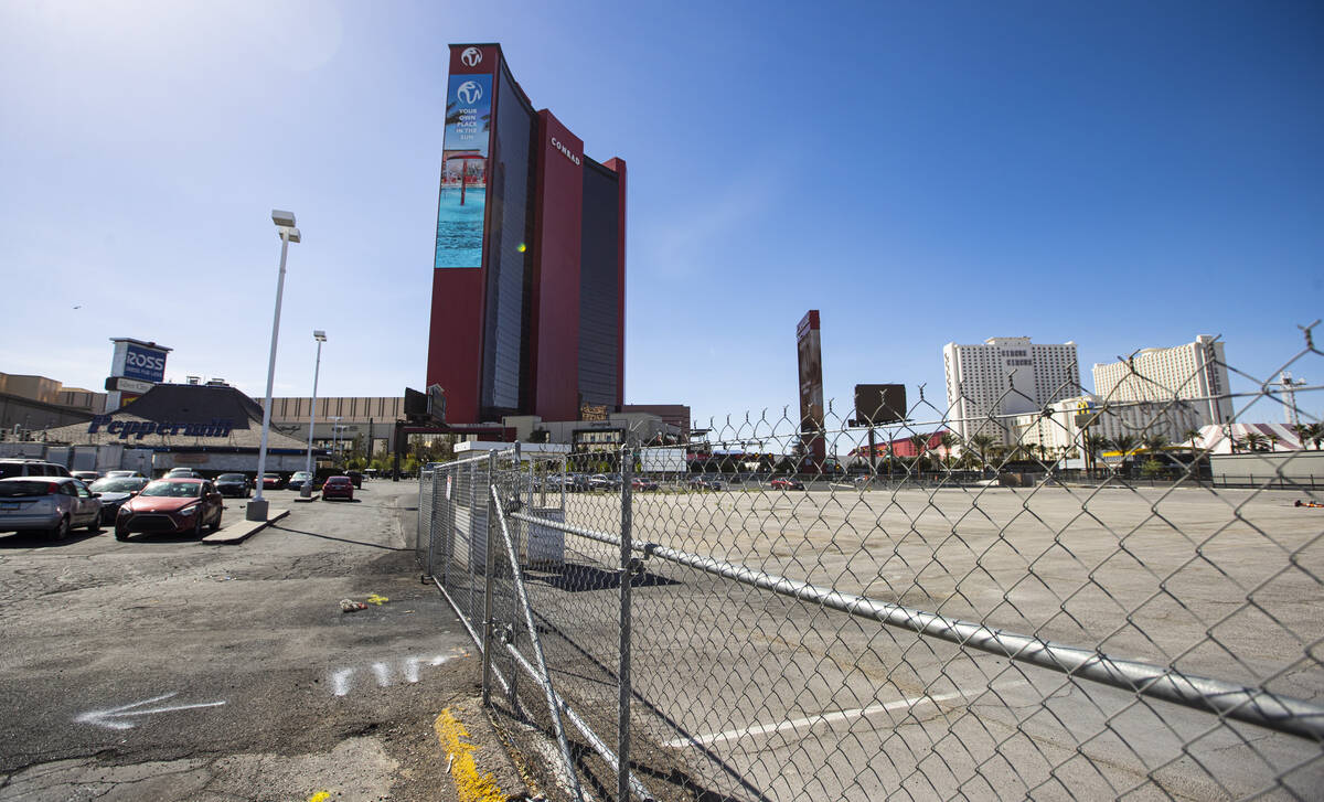 Land that was acquired by the Siegel Group is seen adjacent to the Peppermill and across from R ...