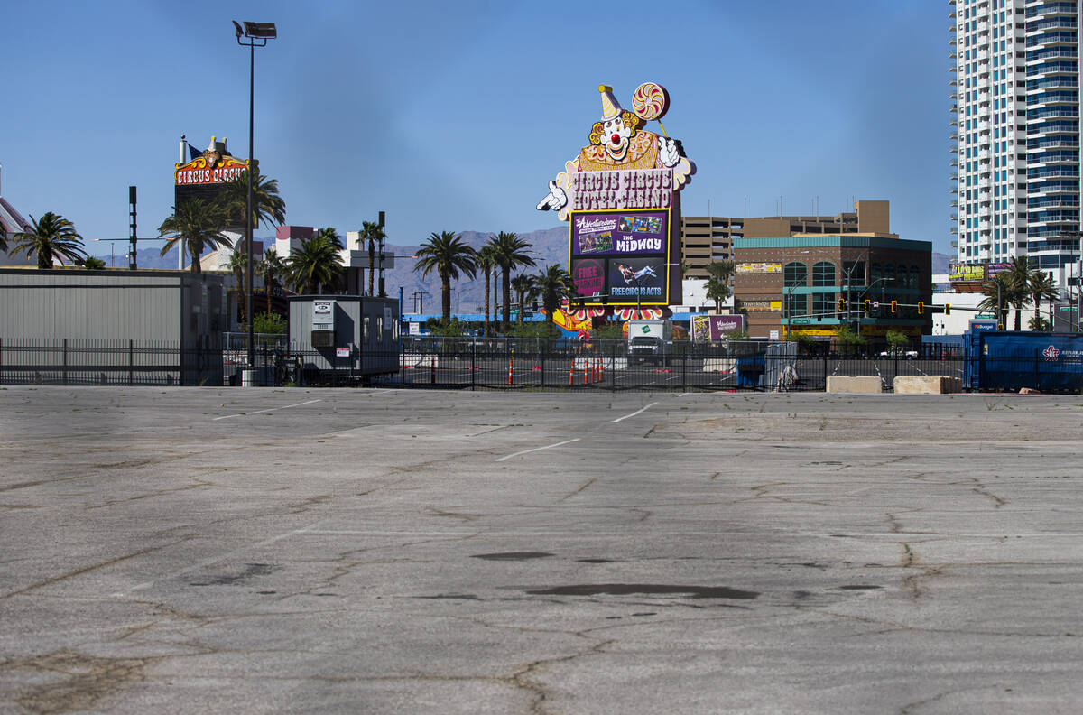 Land that was acquired by the Siegel Group is seen adjacent to the Peppermill, not pictured, al ...