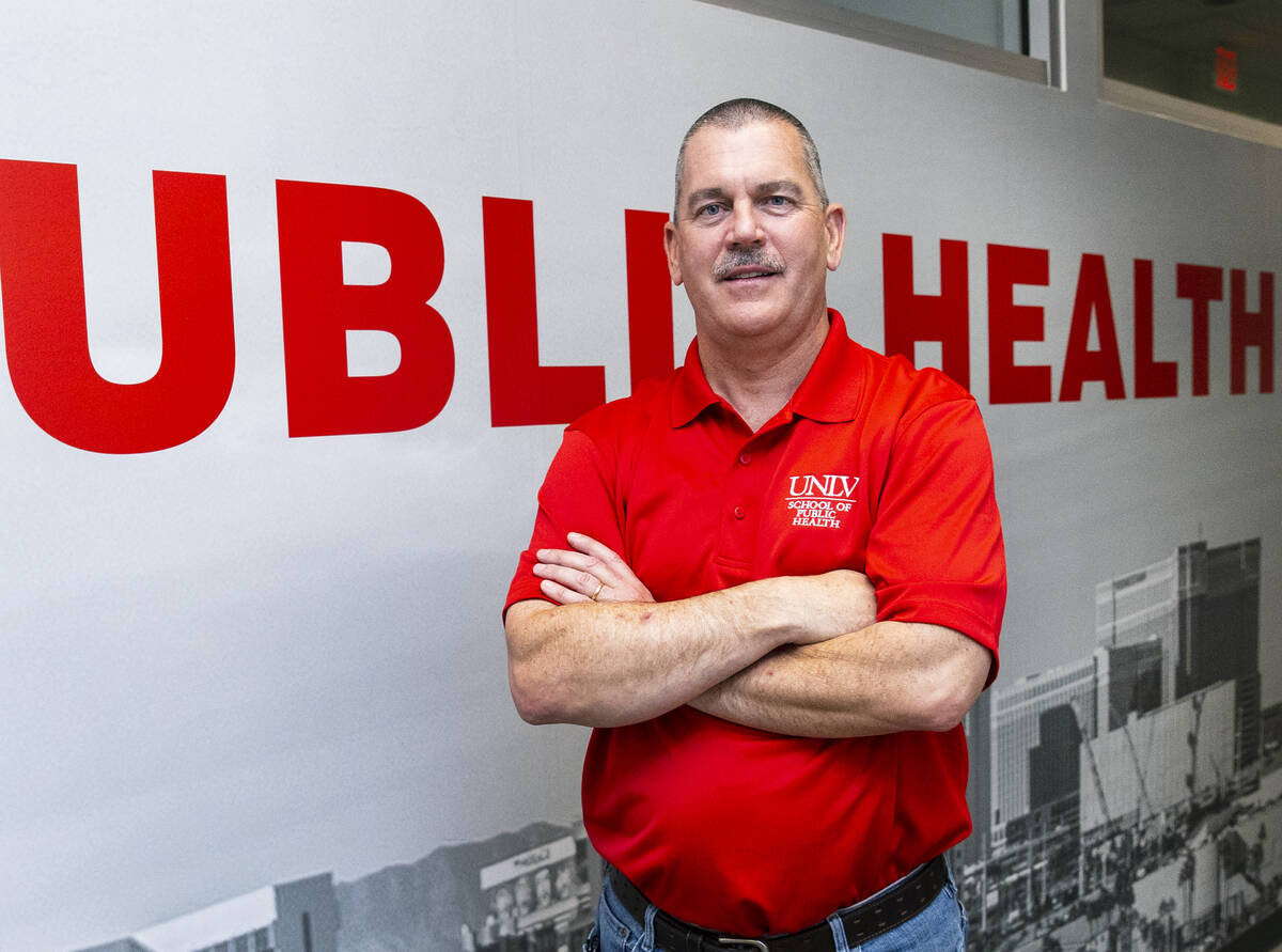 Shawn Gerstenberger, a dean of the School of Public Health at UNLV, poses for a photo on Friday ...