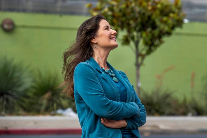 Mayor Libby Schaaf, right, at a press conference as Oakland‘s essential workers break their o ...