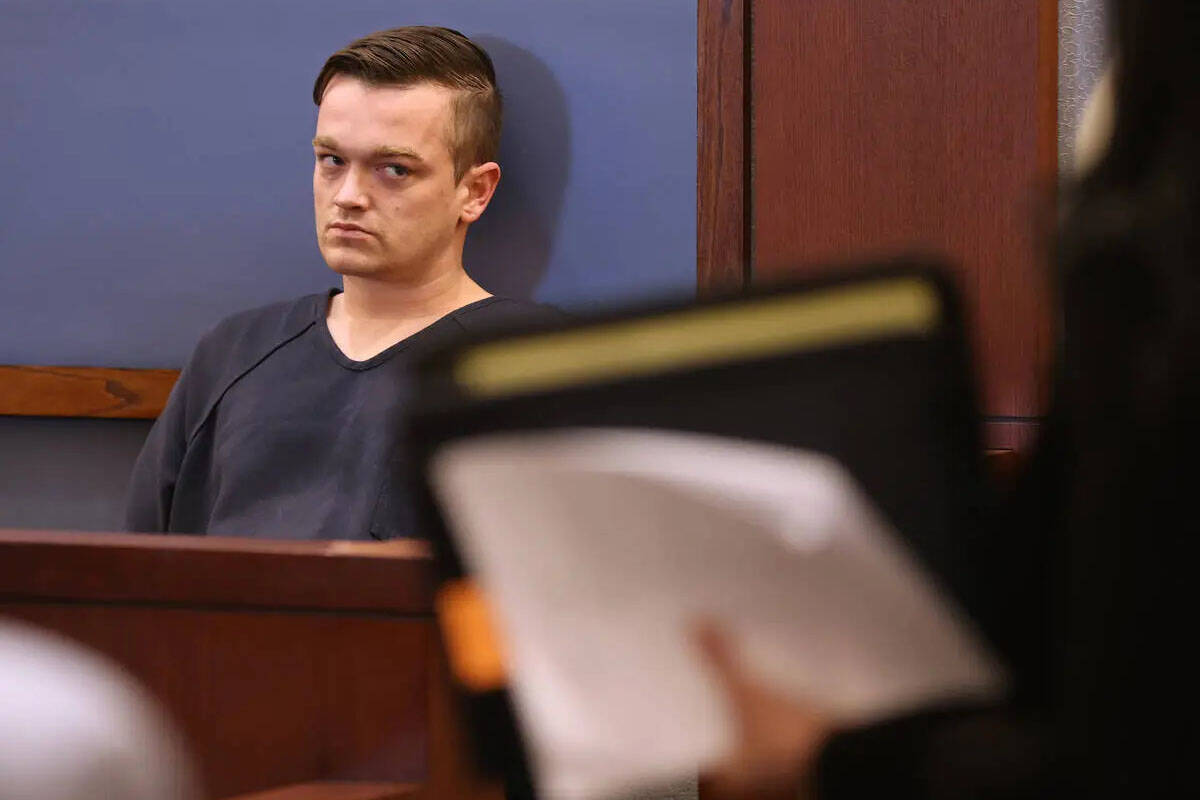 Brandon Toseland appears in court at the Regional Justice Center in Las Vegas, April 7, 2022. T ...