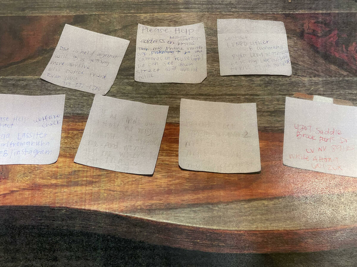 Dahsia Maldonado wrote these notes, then gave them to her daughter to give to her teachers at s ...