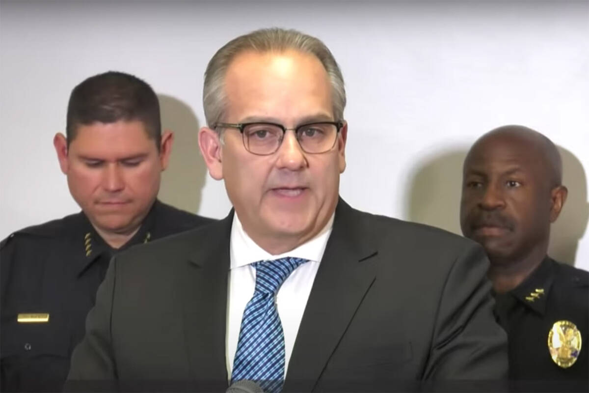 Clark County School District Superintendent Jesus Jara speaks at a press conference on Tuesday, ...