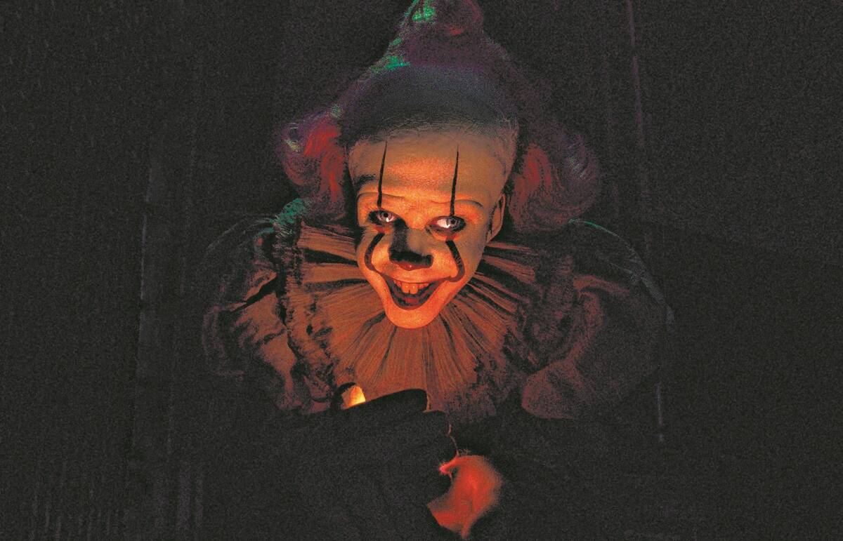 Bill Skarsgard plays Pennywise in New Line Cinema’s horror thriller "It: Chapter 2." (Warner ...