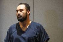 Jesus Nevarez, a murder suspect in a random shooting on Saturday, appears in court for a status ...