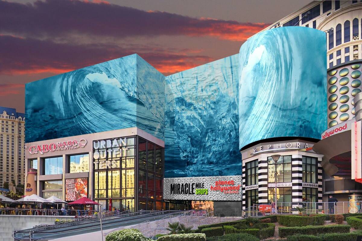 A rendering of the renovations coming to the Miracle Mile Shops at Planet Hollywood (Courtesy o ...