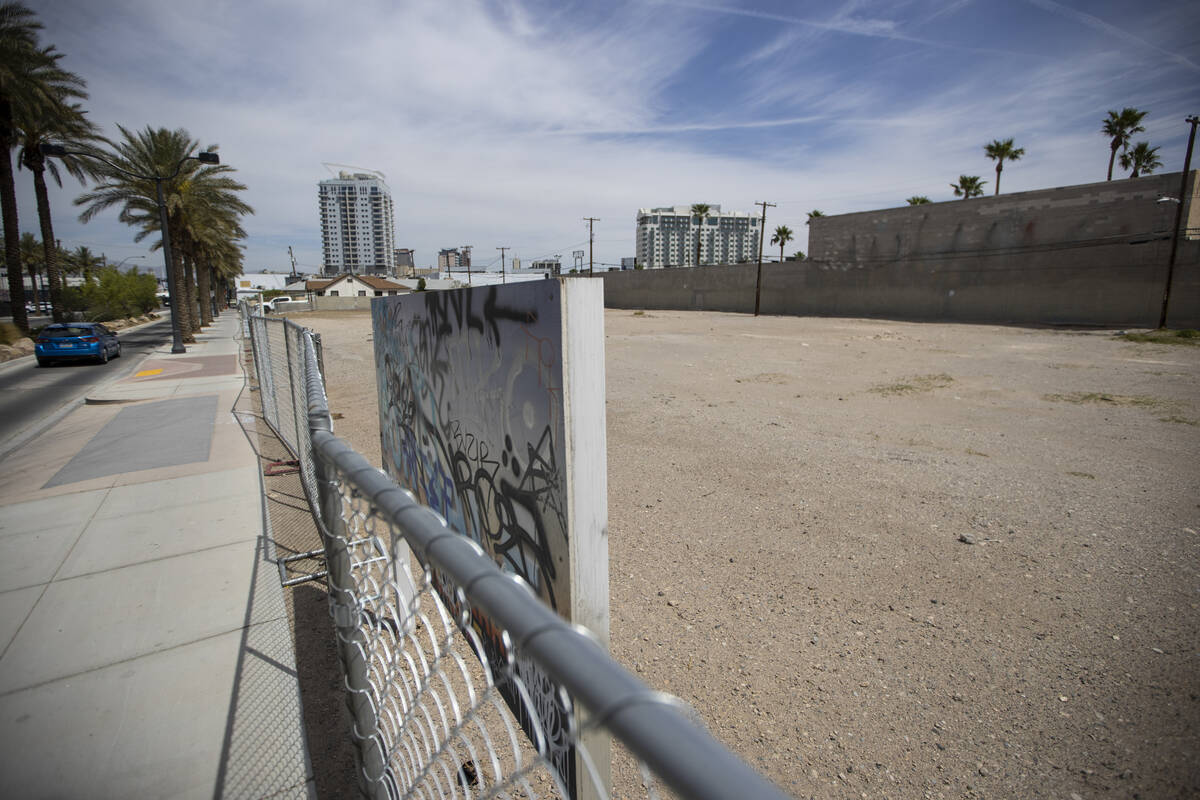 An empty lot on the east side of the intersection of California Avenue and S. 3rd Street is see ...