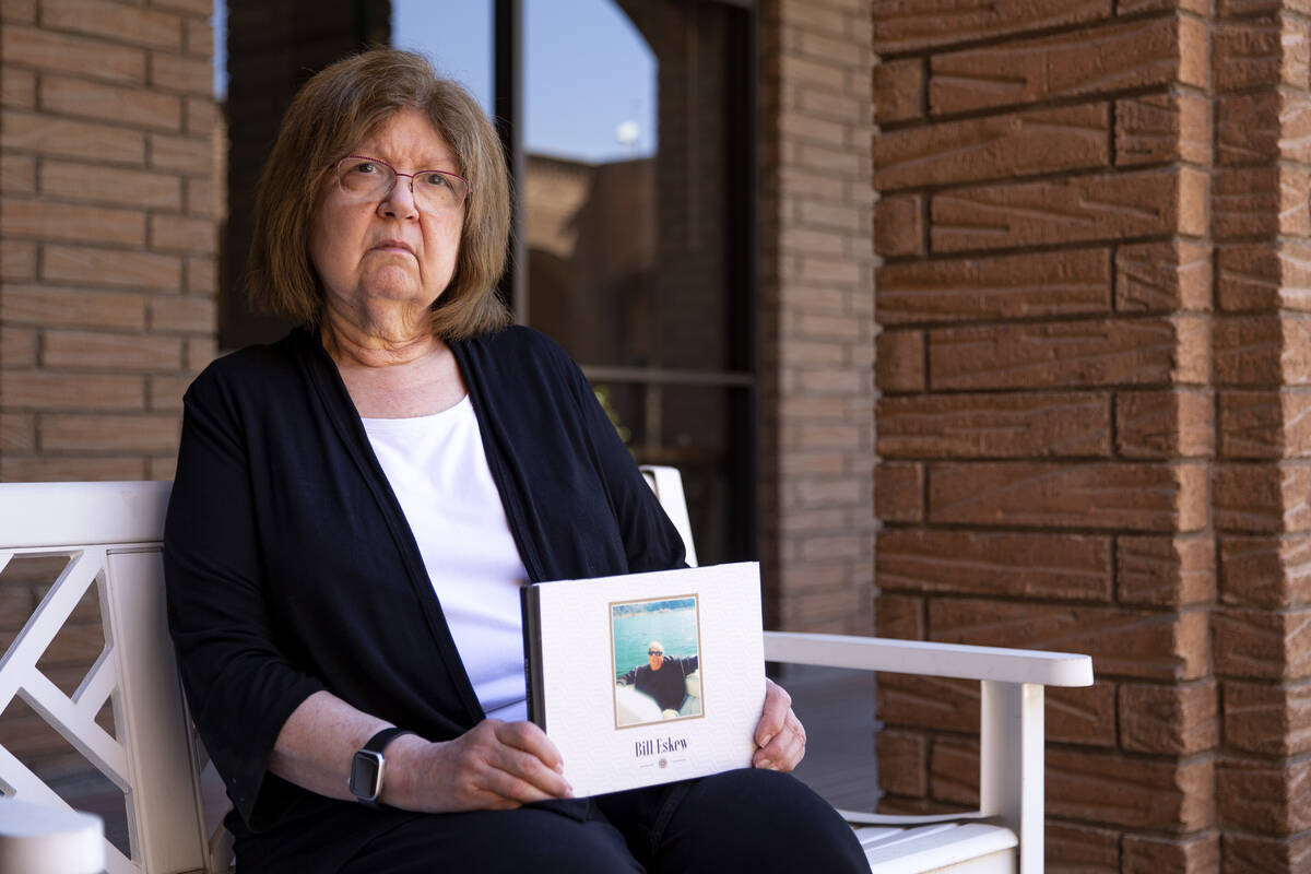 Sandy Eskew poses for a portrait at the Las Vegas Review-Journal office on Friday, April 15, 20 ...