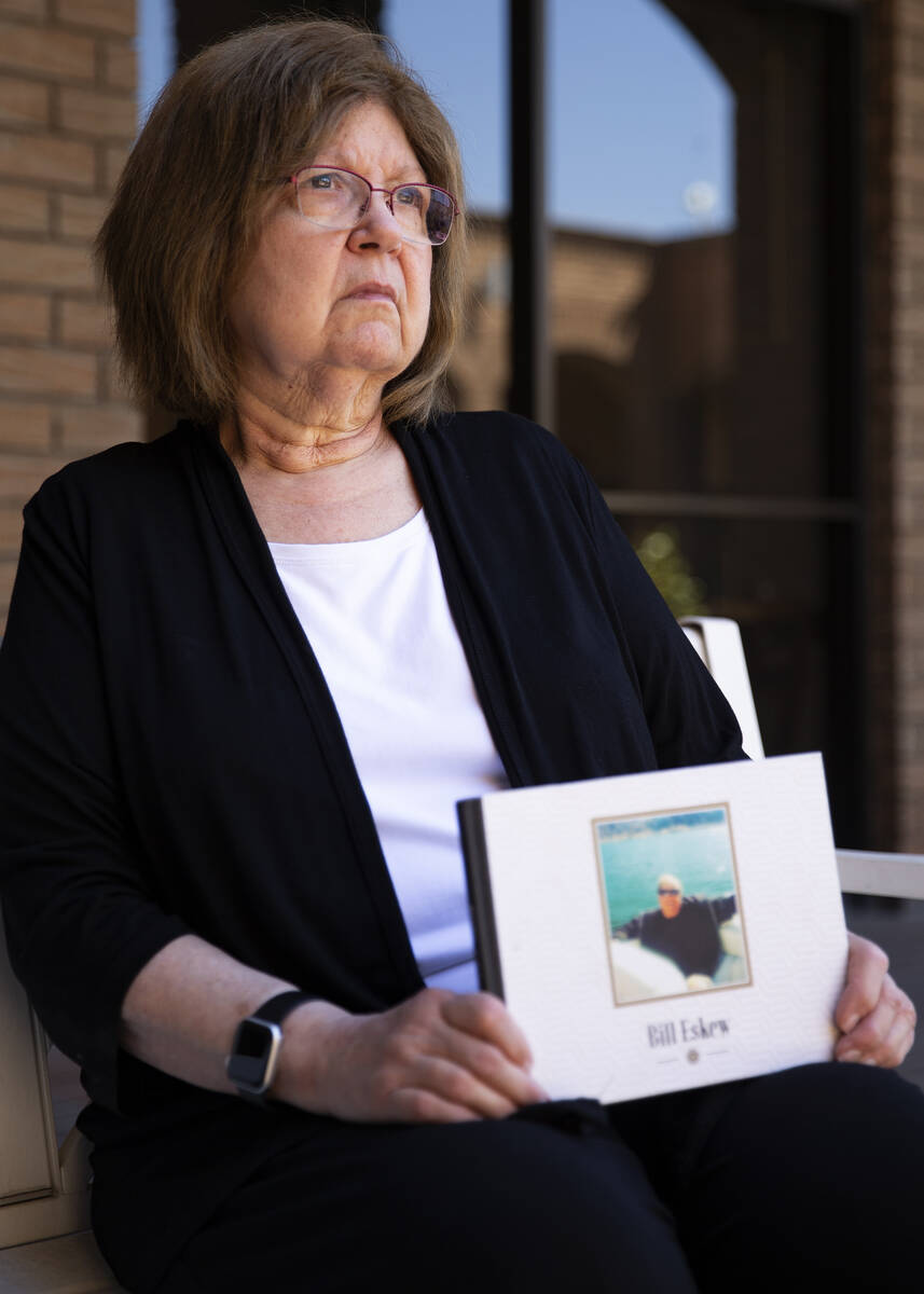 Sandy Eskew poses for a portrait at the Las Vegas Review-Journal office on Friday, April 15, 20 ...