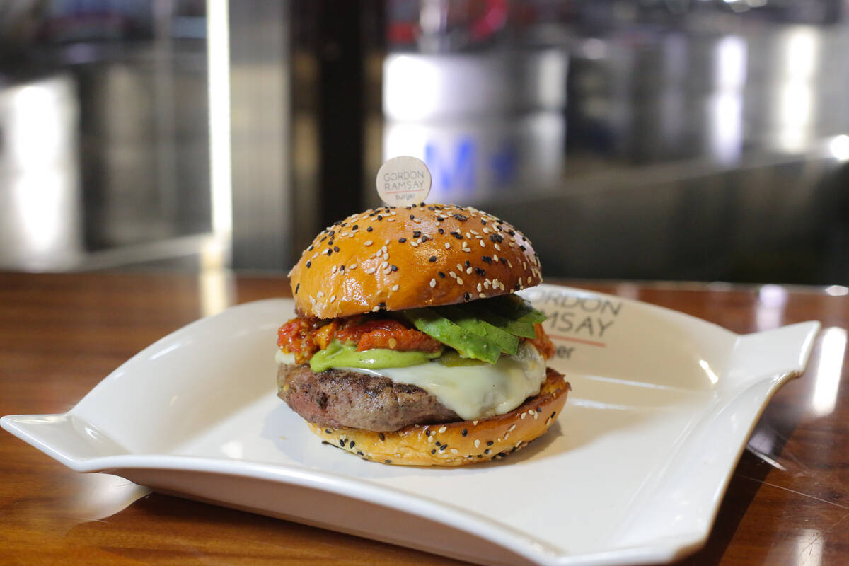 At Gordon Ramsay Burger in Planet Hollywood, the Hell's Kitchen version includes Asadero, a mel ...