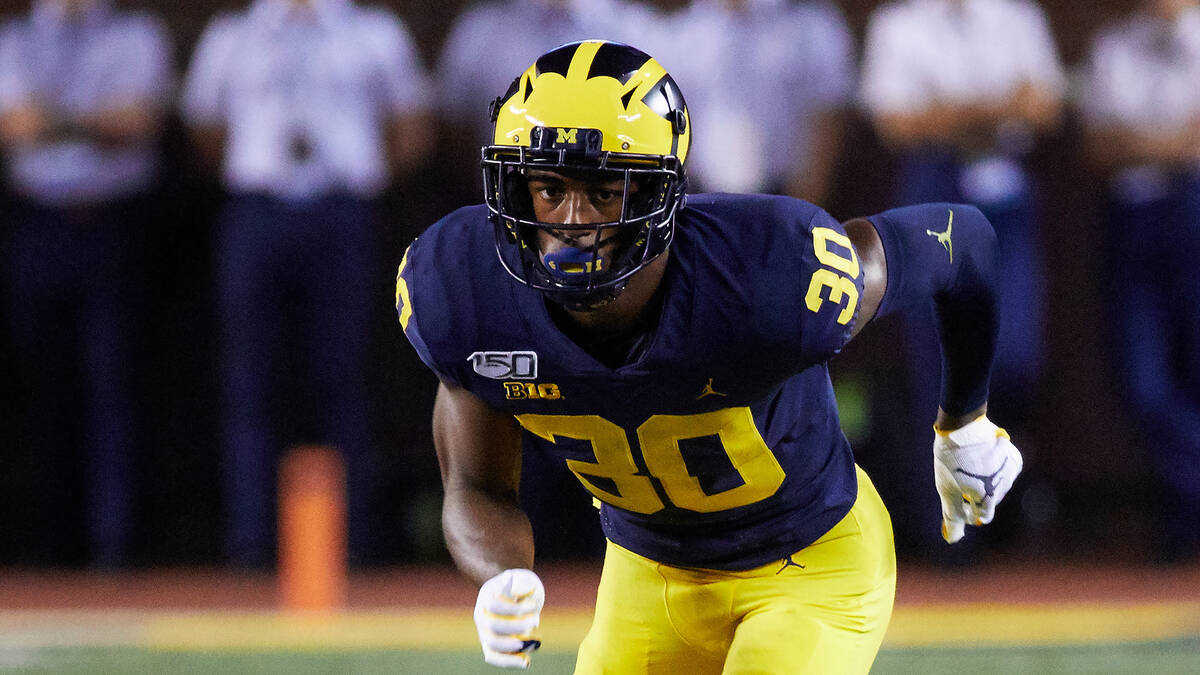 Michigan defensive back Daxton Hill (30) during an NCAA football game on Saturday, Aug. 31, 201 ...