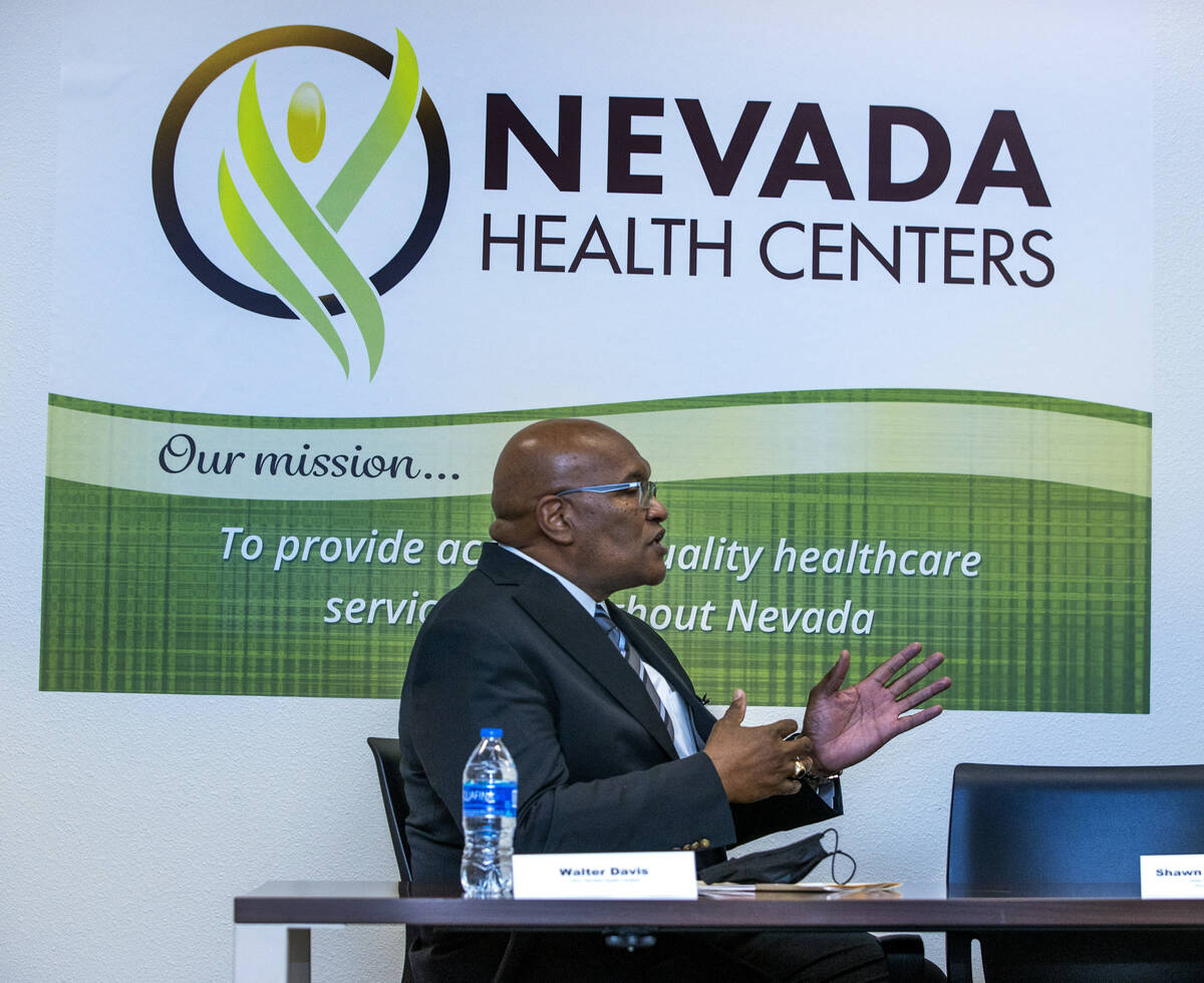 Walter Davis, president and CEO of Nevada Health Centers, responds to a question by HHS Secreta ...