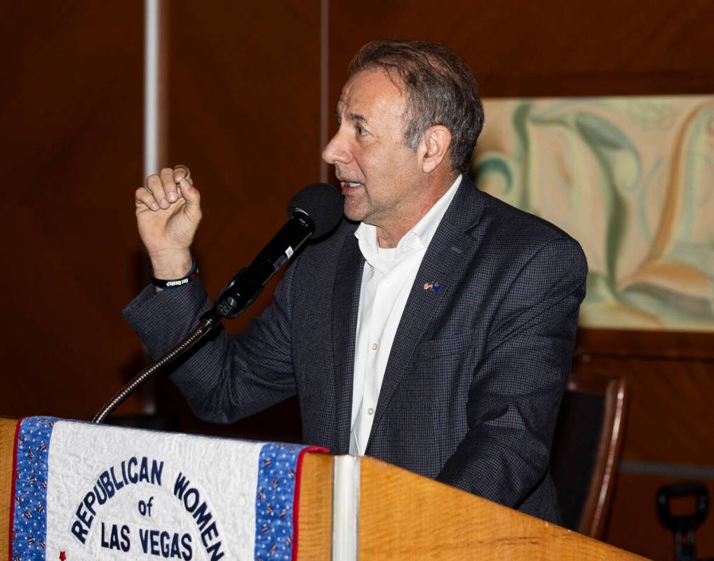 Nevada Republican gubernatorial candidate Guy Nohra speaks during a luncheon forum, hosted by t ...
