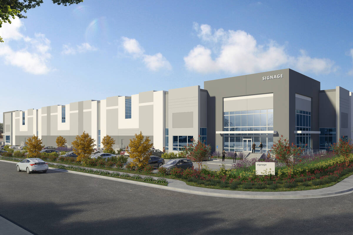An artist's rendering of a distribution facility that New York-based Rockefeller Group plans to ...