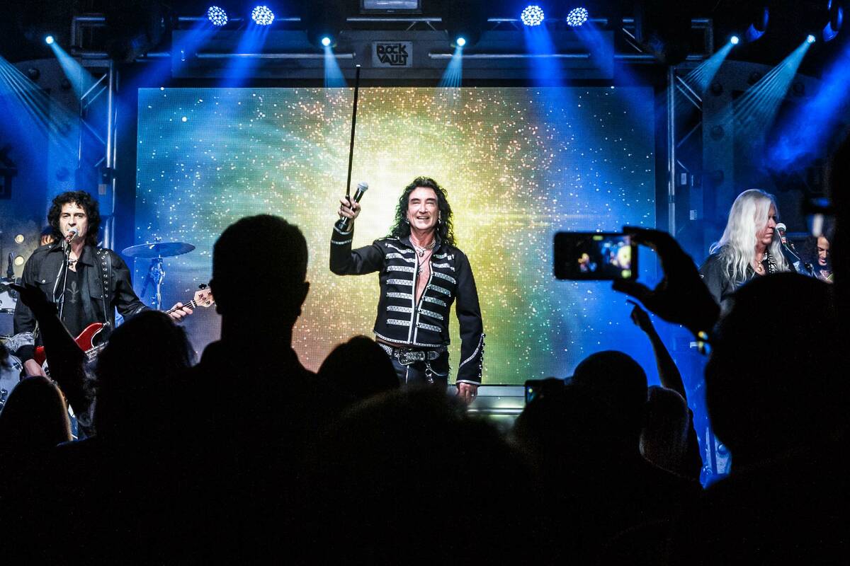 Raiding the Rock Vault reopens at The Duomo at the Rio on June 17, 2022. Shown at center is voc ...