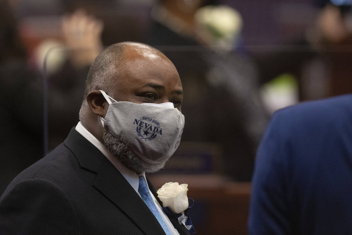 Assembly Speaker Jason Frierson during the first day of the 81st session of the Nevada Legislat ...