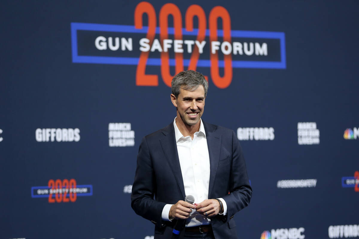Former U.S. Rep. Beto O’ Rourke during the 2020 presidential gun safety forum at The Enclave ...