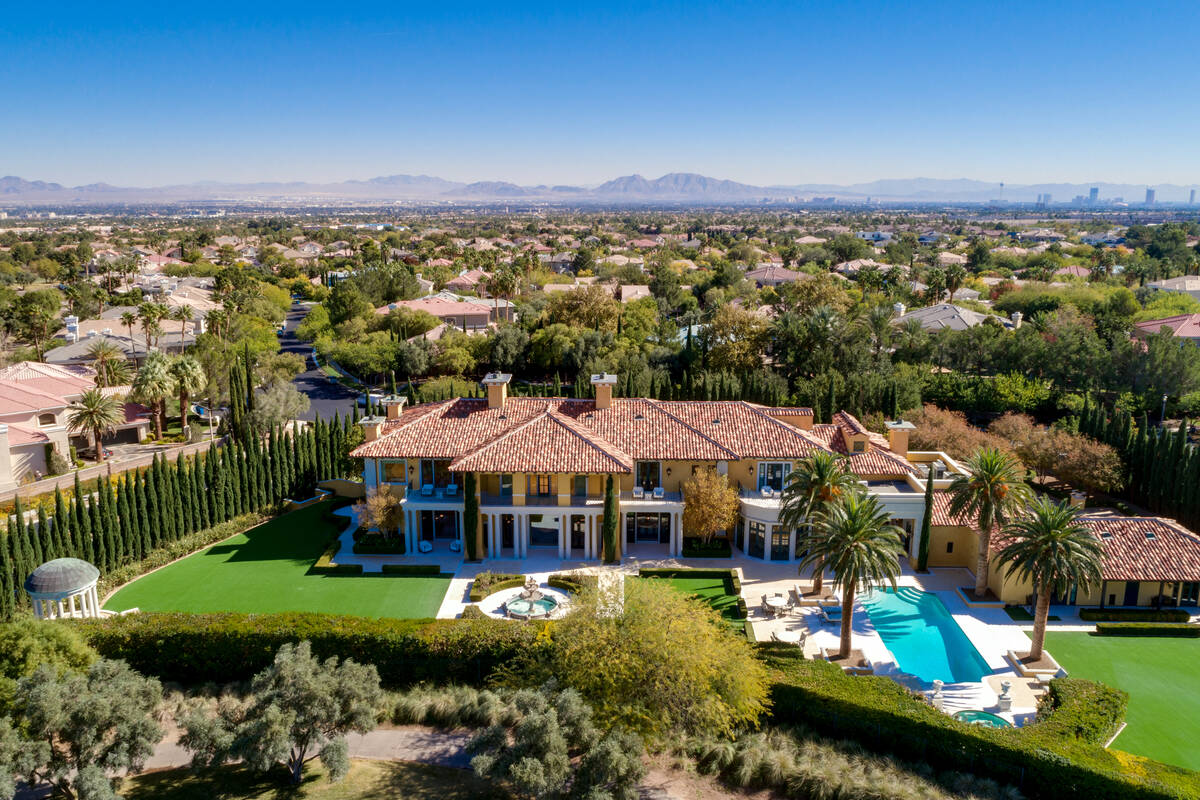 Steve Wynn's mansion in Las Vegas' Summerlin community, seen in this photo provided to the Revi ...