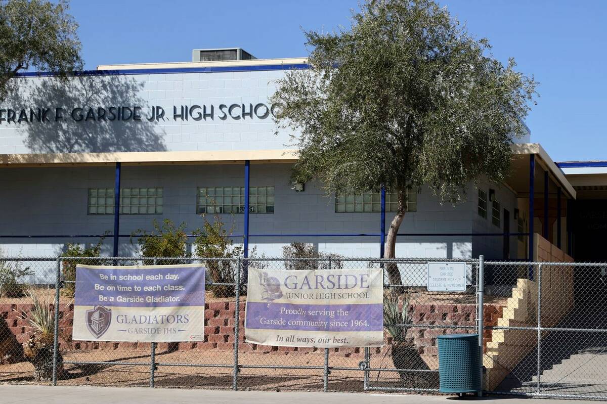 Garside Junior High School in 2022. (K.M. Cannon/Las Vegas Review-Journal) @KMCannonPhoto