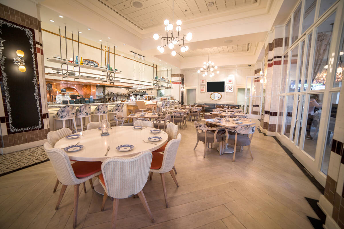 The dining room at Bottiglia Cucina & Enotca in Las Vegas, where brunch and all-day specials ar ...