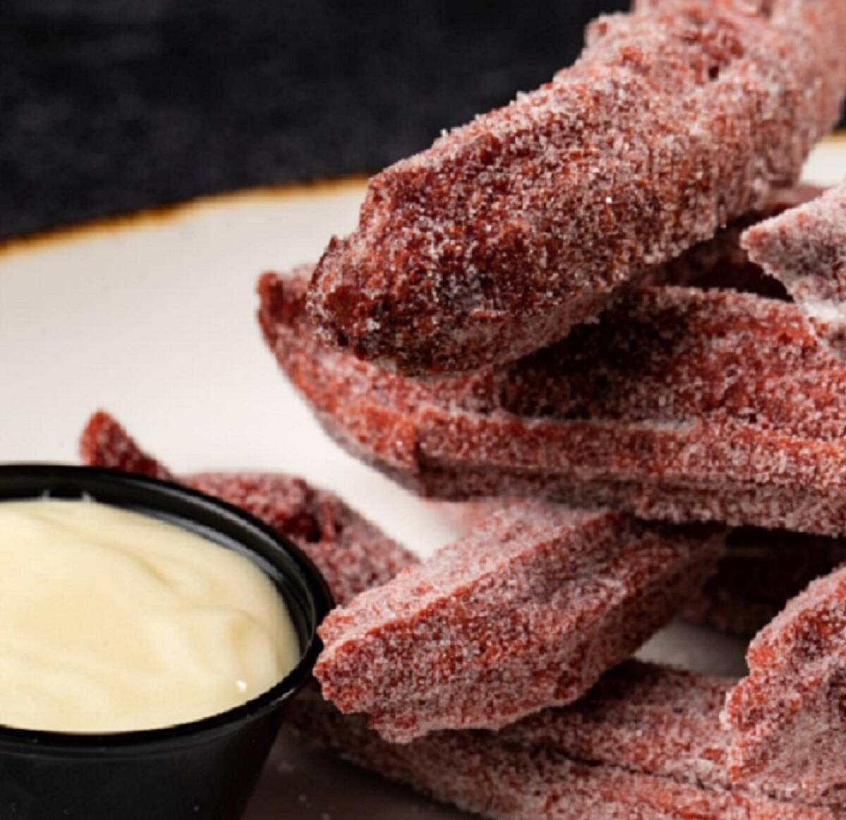 Red velvet churros are being served for Mother's Day 2022 at La Neta Cocina y Lounge in Las Veg ...