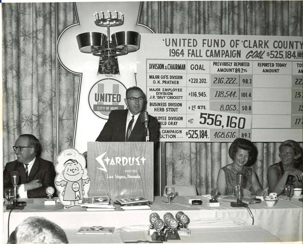 United Fund of Clark County hosts its Fall Campaign Victory Dinner, October 29, 1964, at the St ...