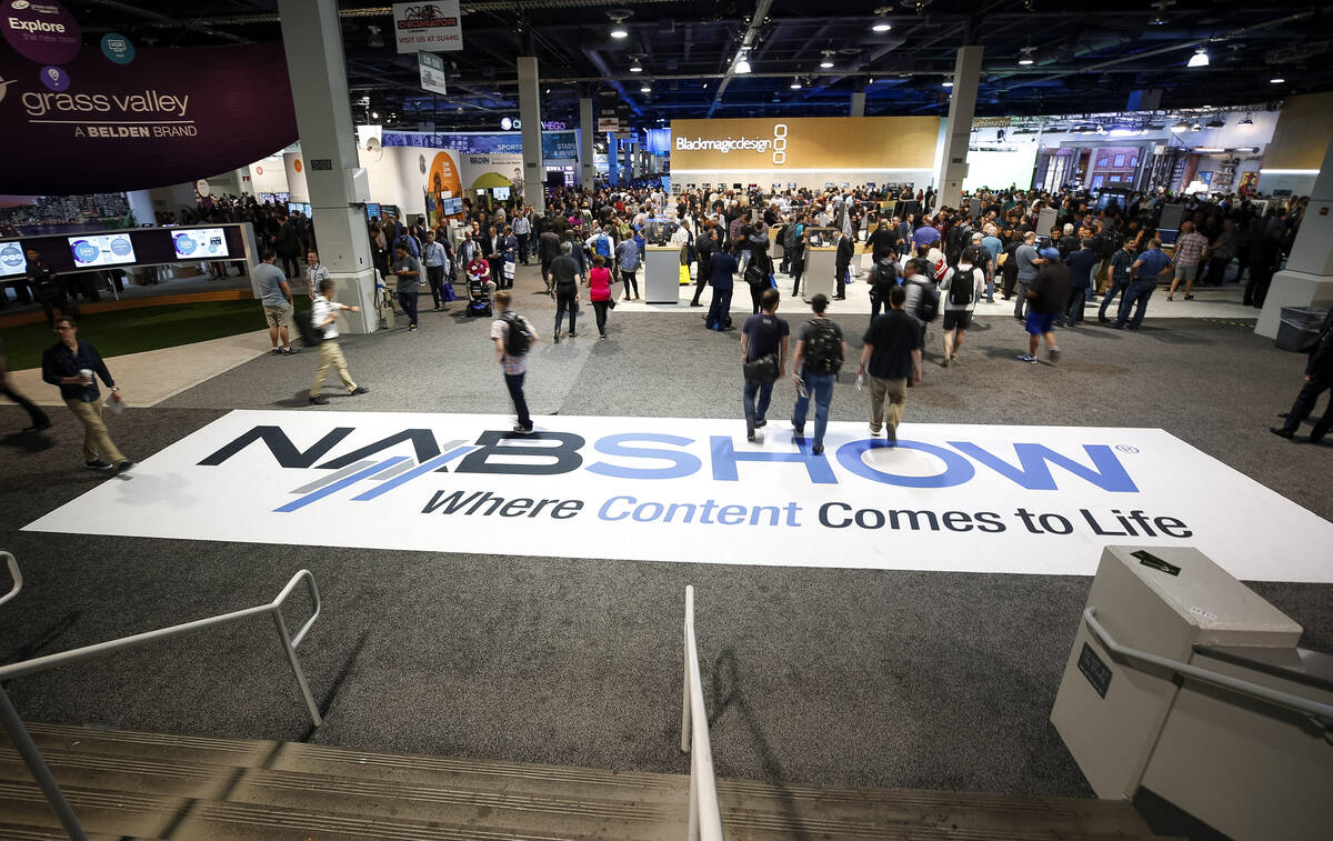 The NAB show is seen at the Las Vegas Convention Center in 2018. (Las Vegas Review-Journal)