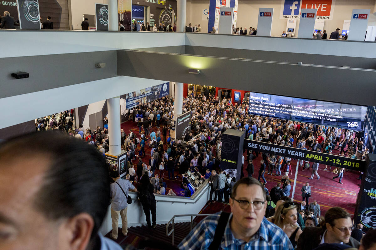 The NAB show is seen at the Las Vegas Convention Center in 2017. (Las Vegas Review-Journal)