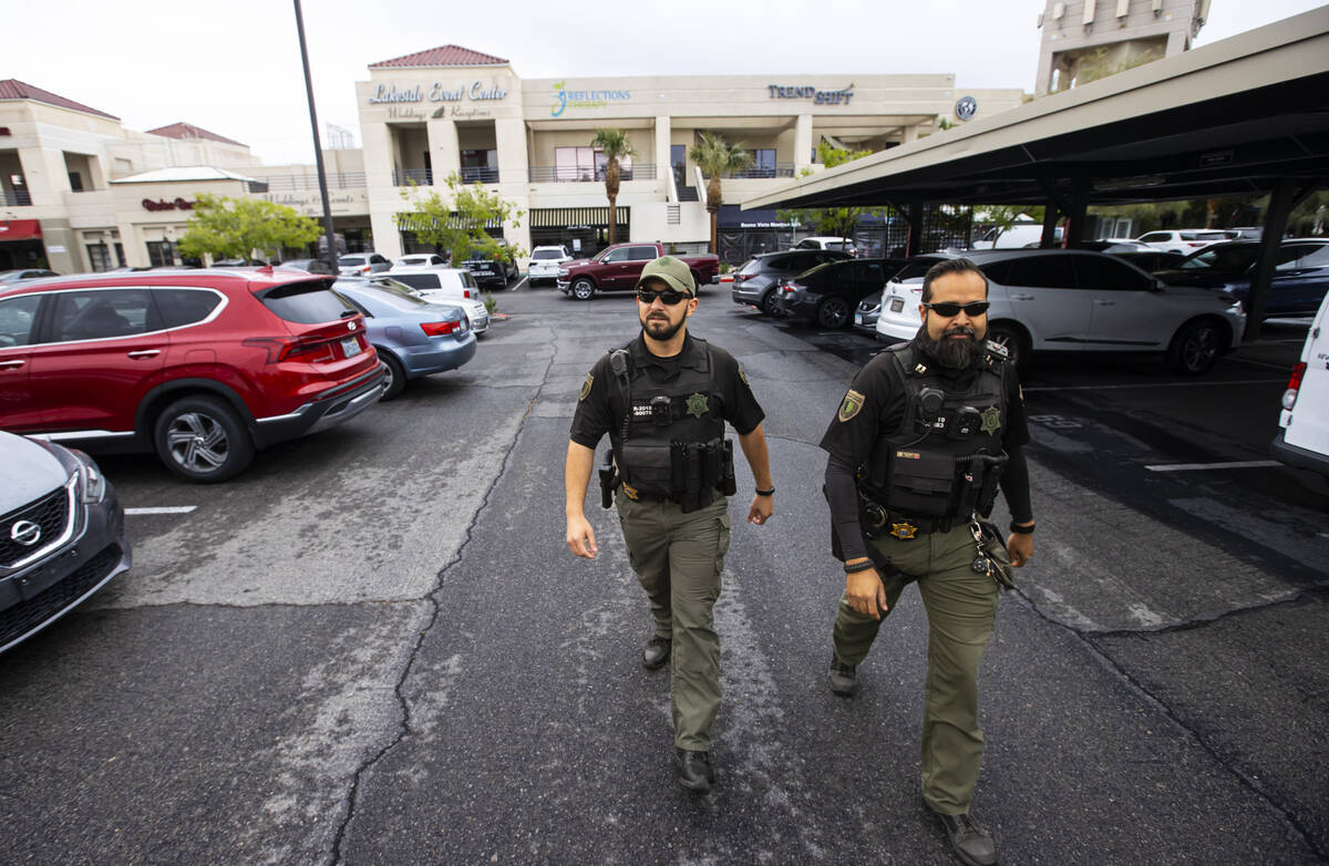 Jonathan Alvarez, CEO and co-founder of Protective Force International, left, and Capt. Alan Al ...