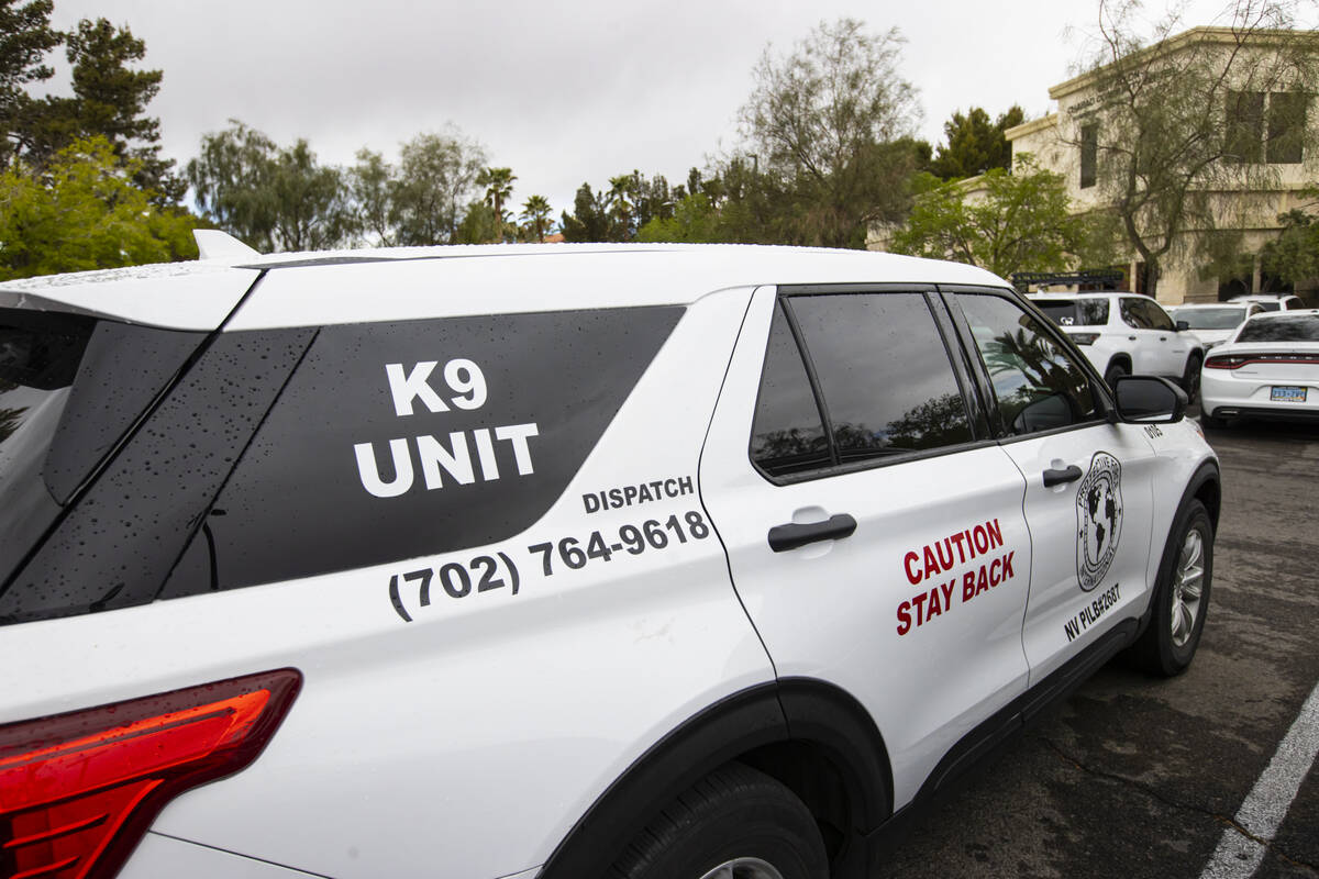 One of the K9 units used by Protective Force International, at the security firms' offices on F ...