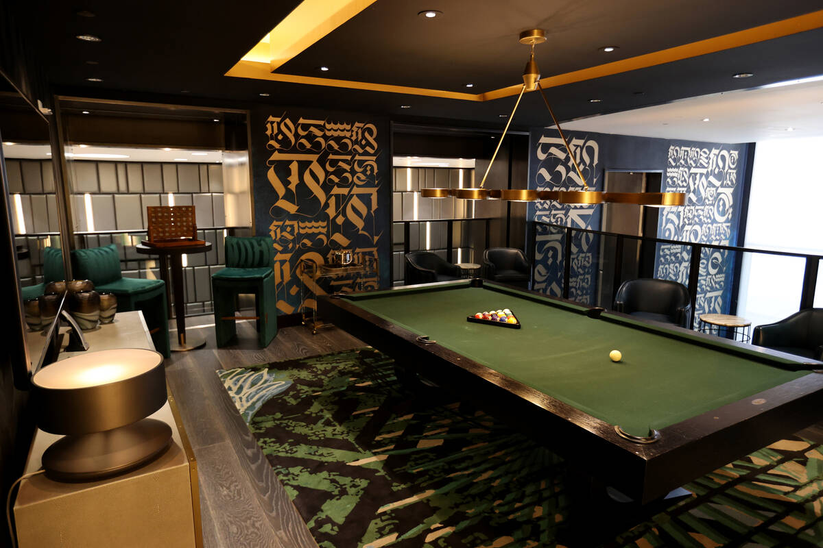 The Hardwood Suite, which includes a basketball court, at the Palms in Las Vegas Monday, April ...