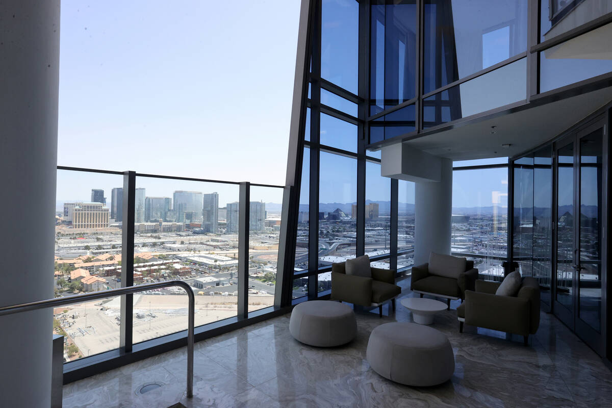 A two-story Sky View Suite at the Palms in Las Vegas Monday, April 25, 2022. The 766-room off-S ...