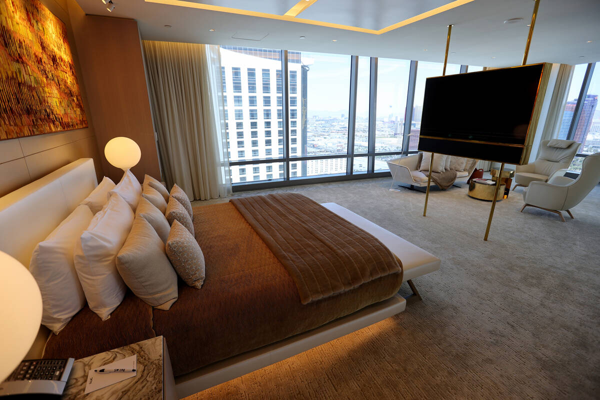 A two-story Sky View Suite at the Palms in Las Vegas Monday, April 25, 2022. The 766-room off-S ...