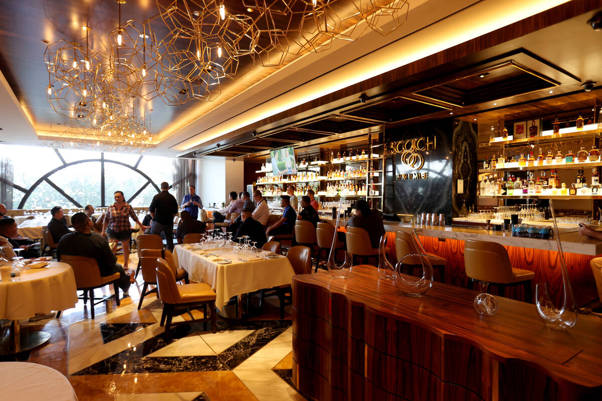 Working during a training session at fine dining restaurant Scotch 80 Prime at the Palms in Las ...