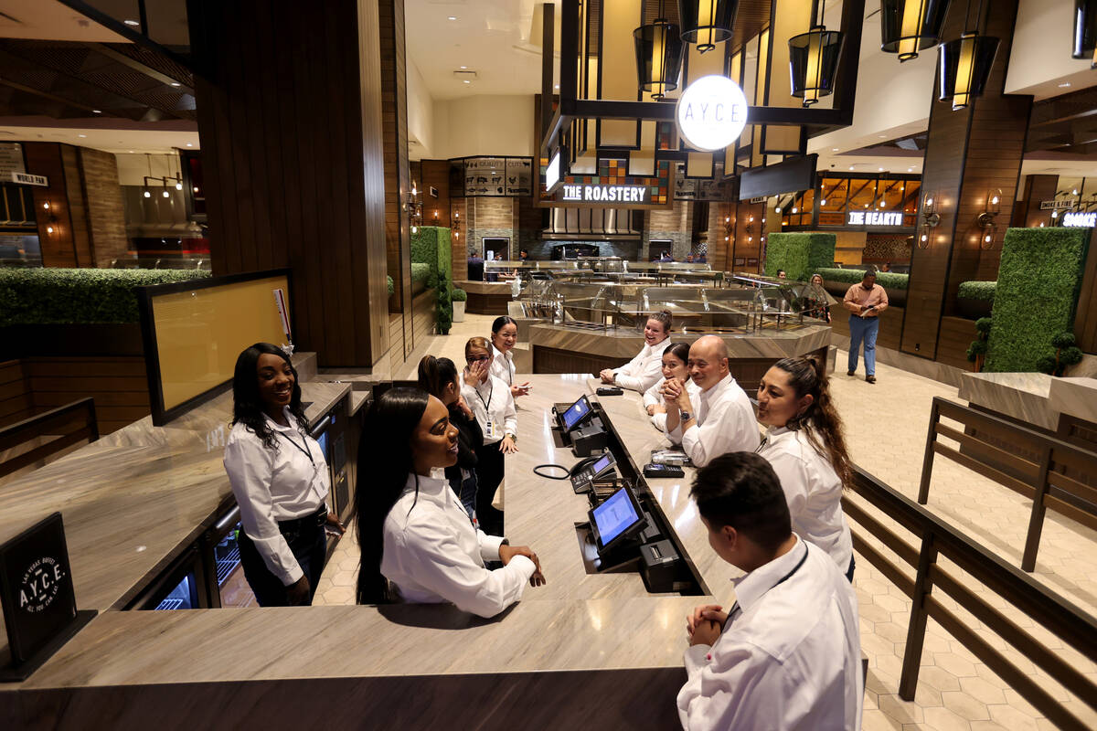 Working during a training session at A.Y.C.E. Buffet at the Palms in Las Vegas Monday, April 25 ...