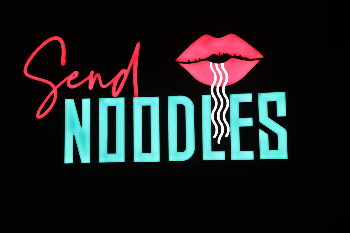 Send Noodles restaurant at the Palms in Las Vegas Monday, April 25, 2022. The 766-room off-Stri ...